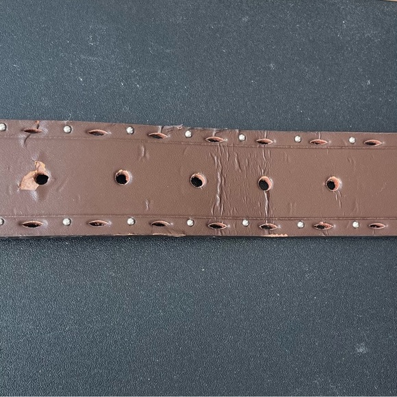 Western Turquoise Buckle Genuine Leather Belt Size XL ***FREE WITH PURCHASE - Picture 5 of 8